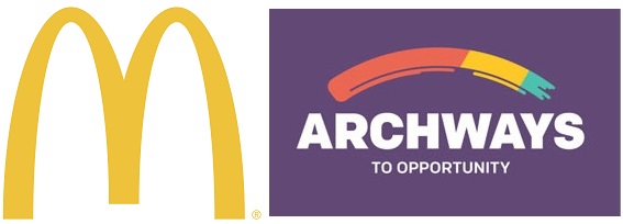 Logo of McDonald's Golden Arches and Archways to Opportunity
