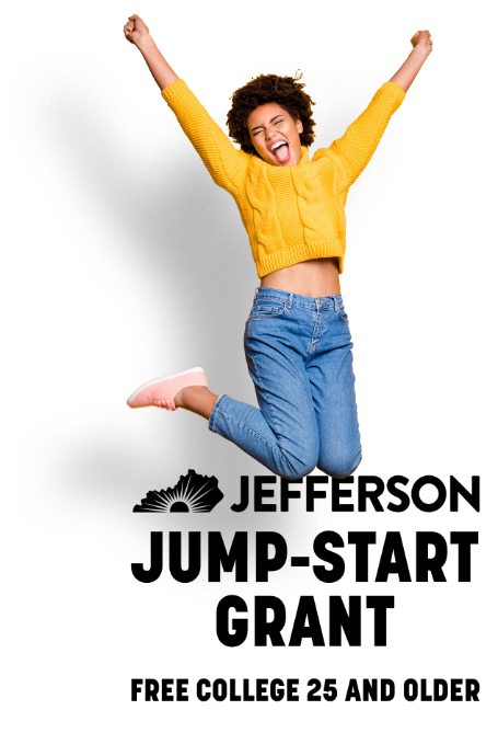 Woman jumping in air